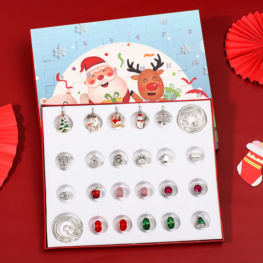 24-Day Christmas Advent Calendar DIY Bracelet Set, Festive Charm & Bead Kit for Aussie Xmas Gifting & Crafting V1107-24-DAY CHRISTMAS ADVENT CALENDAR DIY BRACELET SET2