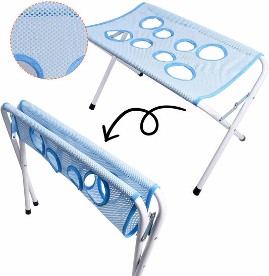 Foldable Pet Grooming Hammock with Leg Holes, Anti-Scratch Mesh Bathing Station for Cats and Small to Medium V1107-CS-CWMRTL