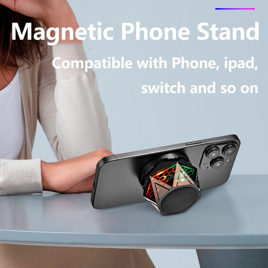 Magnetic Bluetooth Speaker - RGB Light Show, IPX7 Waterproof, TWS Stereo Pairing, 24H Playtime, Compact V1107-CS-CXLYYX