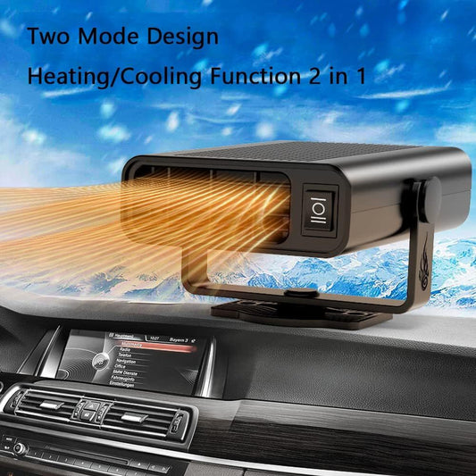 12V 120W Portable Car Heater and Defroster, 2-in-1 Fast Heating & Cooling Fan for Windshield Demisting, 360 V1107-CS-CZNFJ
