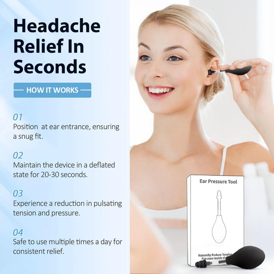 Ear Pressure Relief Tool - Natural Headache & Tinnitus Relief Device, Instant Pain Reduction, Portable Ear V1107-CS-EYHJZZHE