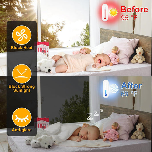 Static-Cling Window Film with Mirror Effect for Daytime Privacy, Heat & Glare Reduction, Easy Water-Based V1107-CS-FKGRM