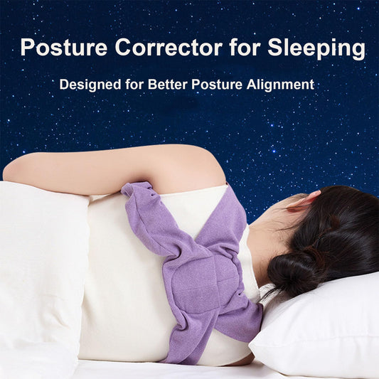 Sleep Posture Corrector for Women and Men - Shoulder Alignment Belt with Soft Cushion, Nighttime Back Support V1107-CS-JBJZQZ