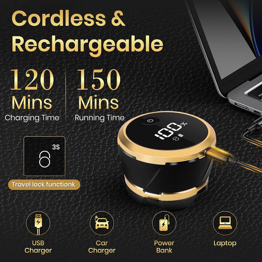 6D Magnetic Bald Shaver for Men - Cordless Rechargeable Electric Head Shaver with LED Display, IPX6 V1107-CS-LTDDTXD