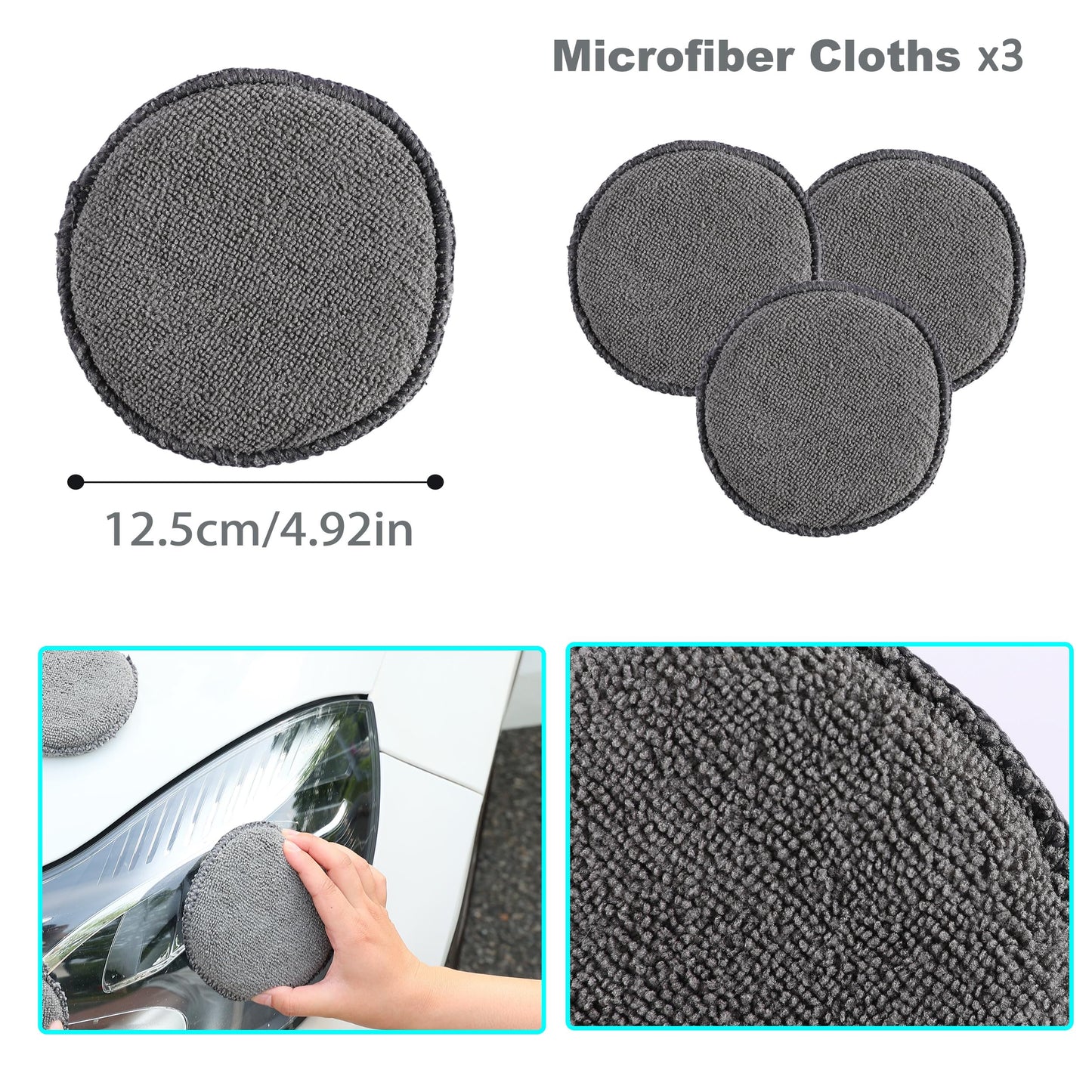 Multi-Use Car Cleaning Kit - 9-Piece Auto Detailing Set with Wash Mitt, Wheel Brush, Microfiber Cloths, V1107-CS-QCQJGJ