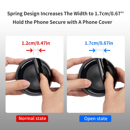 2-in-1 Car Dashboard Anti-Slip Mat with 360 degrees Rotating Phone Holder - Holds Phone, Sunglasses & Keys, V1107-CS-QCYBPFHDZH