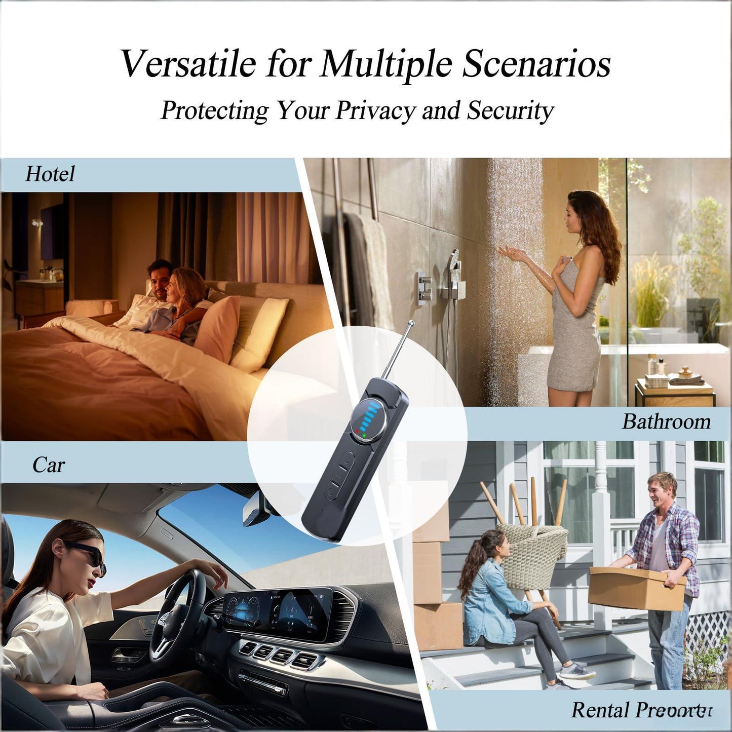 Multi-Function Hidden Camera Detector with GPS Tracker Finder - Portable Anti-Spy Device for Hotel, Car, V1107-CS-SXTTCQ