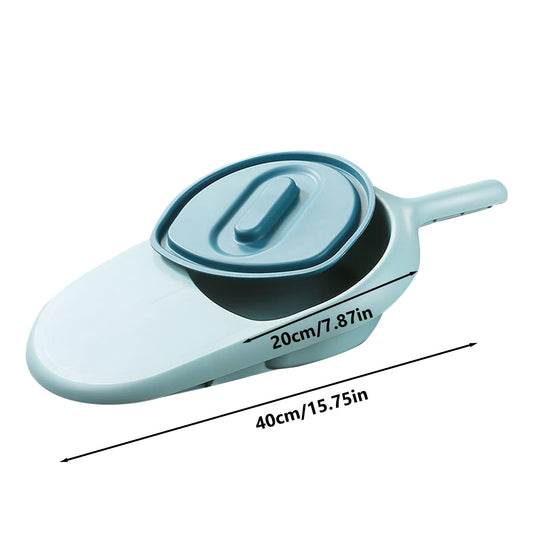 Bedside Commode for Elderly & Disabled - Portable Bedpan with Lid, Anti-Leak Design for Men Women, Hospital V1107-CS-WCLRBP