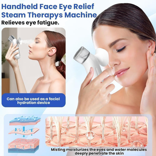Portable Eye Mist Sprayer with Warm Steam & Nano Spray - Compact Facial Hydration Device for Daily Eye & Skin V1107-CS-YBPWY