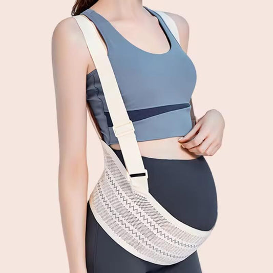 Maternity Belly Support Band for Waist 80-102cm - Adjustable Prenatal Abdominal Brace with Breathable Mesh V1107-CS-YFTFDFEL