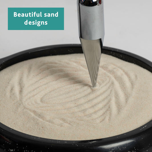 3D Sand Pendulum Desk Toy - Science Art Decor with Kinetic Sand Patterns, Earth Rotation Demo, Stress Relief V1107-CS-ZLSB