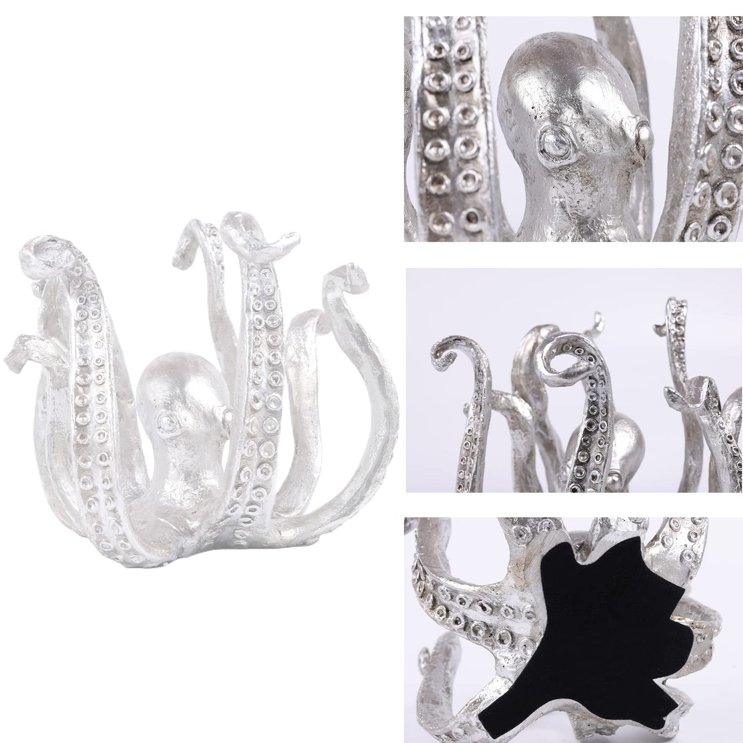 Multi-Functional Octopus Sculpture - Decorative Resin Cup Holder & Jewelry Organizer, Unique Home Accent for V1107-CS-ZYSZBJY