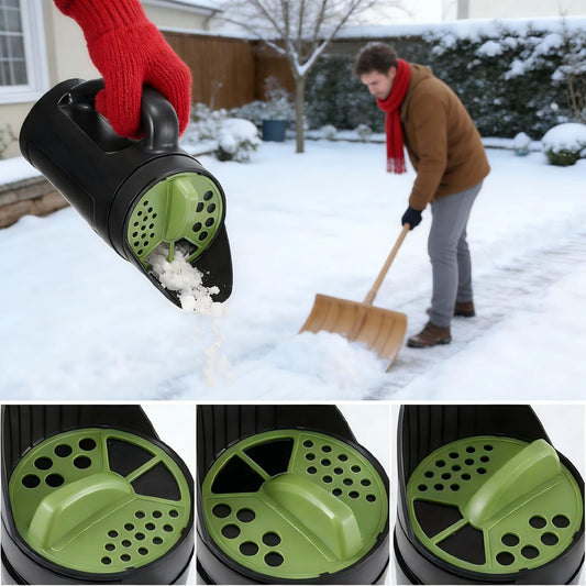 Handheld Garden Seed & Salt Spreader - 80oz Capacity, Adjustable Outlet, Ergonomic Handle for Fertilizer, V1107-CS-ZZBZQ