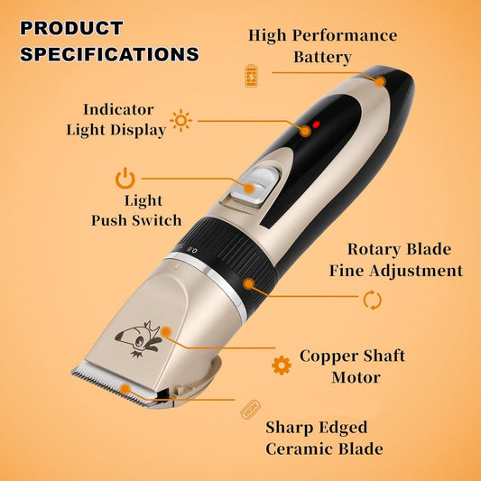 pet products Pet products Professional Rechargeable Cordless Dogs Cats Horse Grooming Clippers - Professional V1107-DOG CLIPPERS