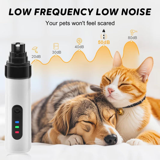 Pet products Silent Groom Pro Nail Grinder, 2025 New Dog Nail Trimmer, USB Rechargeable Pet Nail Grinder, Dog V1107-NAIL GRINDER