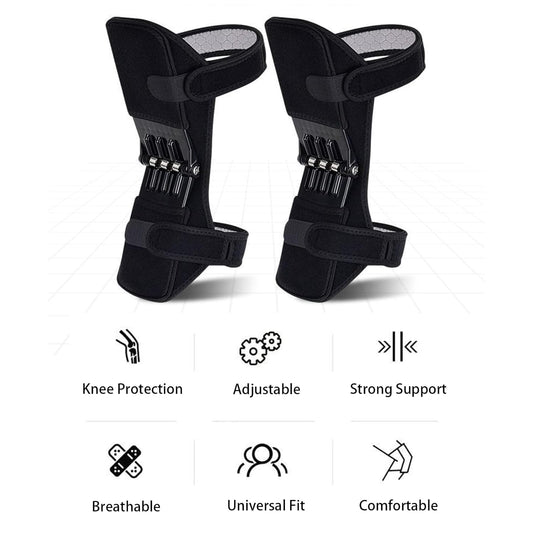 Power Knee Braces (2 Pack): 4-Spring Joint Support, Adjustable Stabilizer for Pain Relief, Sports & Daily Use V1107-POWER KNEE BRACES