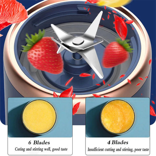 Portable Electric Fruit Juice Blender V1142-1005006814810598-D