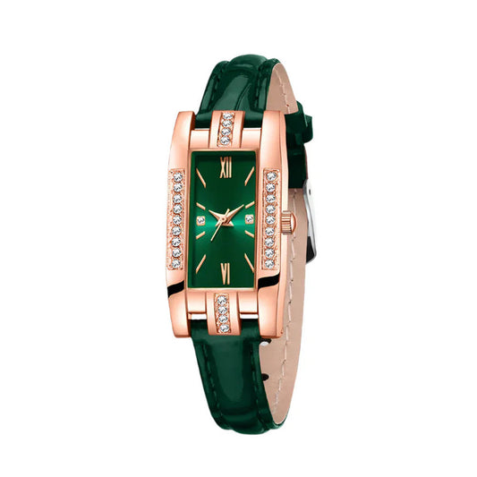 Green Womens Quartz Watch Jewelry Gift Set V1142-LP1005008623982971