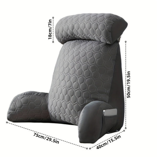 Cool Latex Reading Pillow with Armrests & Pockets V1142-LP601100076058655