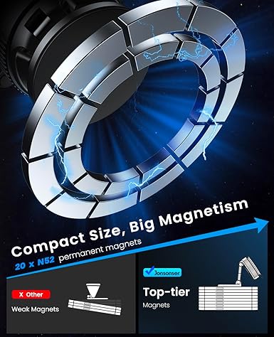 Suction Cup Phone Mount , 360 degrees Adjustable Magnetic Car Phone Holder, Pocket Size Foldable Car Mount, V1164-325724
