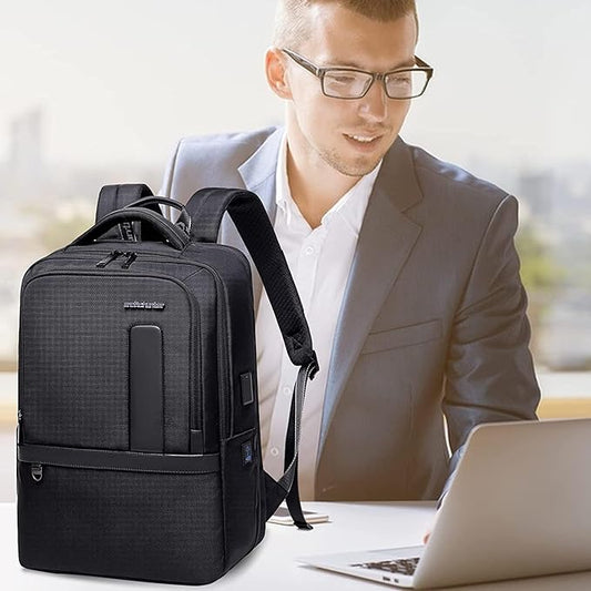 27L Laptop Backpack for Men-USB & Type-C Charging Port, Water-Resistant, Fits 17" Laptop, Expandable, Perfect V1164-325758
