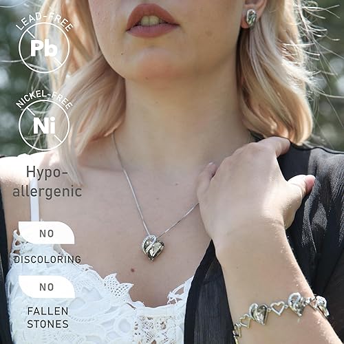 Infinity Love Heart Necklace, Birthstone Necklace for Women, Jewelry for Women with Healing Crystals, Allergy V1164-325795