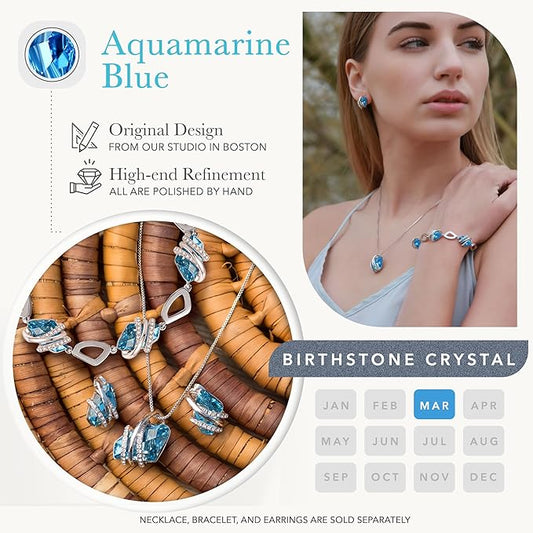 Wish Stone Pendant Necklace, Necklaces for Women with Birthstone Crystals, Allergy-Free Jewelry for Women V1164-325803