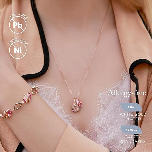 Wish Stone Pendant Necklace, Necklaces for Women with Birthstone Crystals, Allergy-Free Jewelry for Women V1164-325809