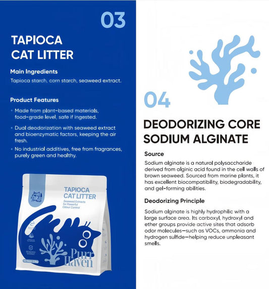 Purr Haven Tapioca Cat Litter | 10 Carton | 6 Packs Per Carton | 2.5kg Per Pack V1165-PURRHAVEN-TAPIOCA-10