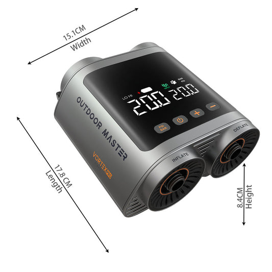 OutdoorMaster Vortex Pro 57.7Wh Rechargeable Paddle Board Pump Portable, Electric SUP Pump Battery for 3 SUPs V1168-YQ-AP36-I5NA