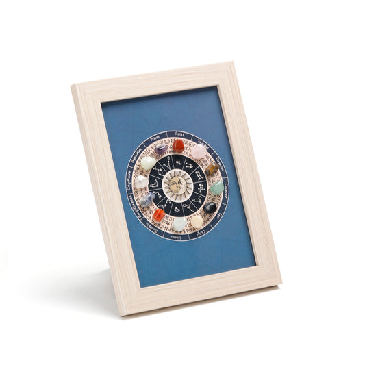Six crystals Healing Crystal Stone Photo Frame Feng Shui or Hanging Home Wall Decoration, Office Gifts V1178-15201-6KS