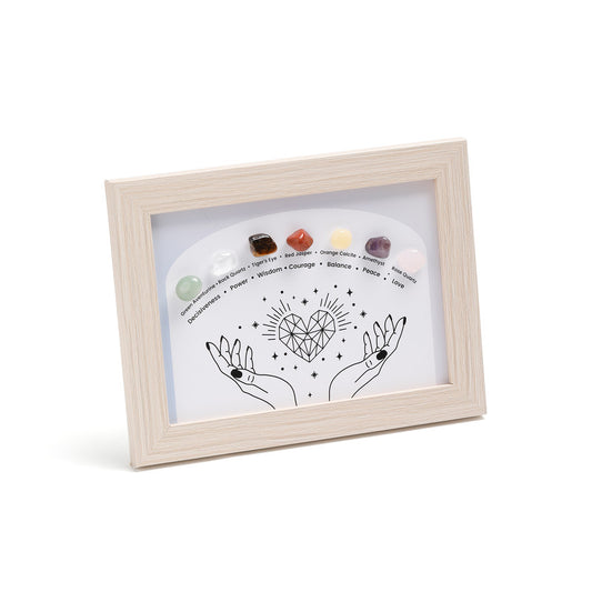 Constellation A Healing Crystal Stone Photo Frame Feng Shui or Hanging Home Wall Decoration, Office Gifts V1178-15201-XZA