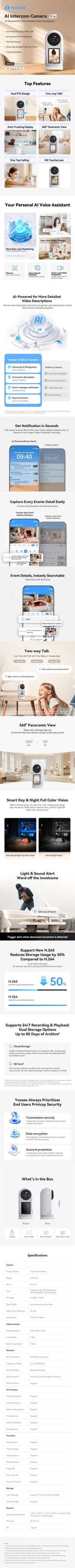 Yoosee AI Intercom Camera S10 V1184-YOOSEE-AI-INTERCOM-CAMERA-S10