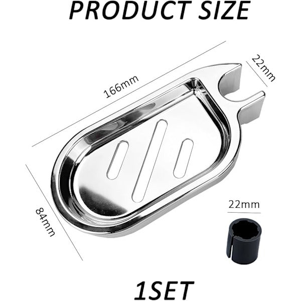 Shower Rod Soap Holder Shelf Dish Compatible with Oral-B Bathroom Draining Organizer V1188-CAQQ-12106-1