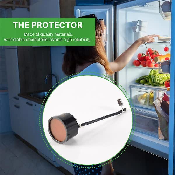 Thermal Overload Protector for Refrigerator Compressor Compatible with Hx1 1/3HP Black V1188-CAQQ-125240-1