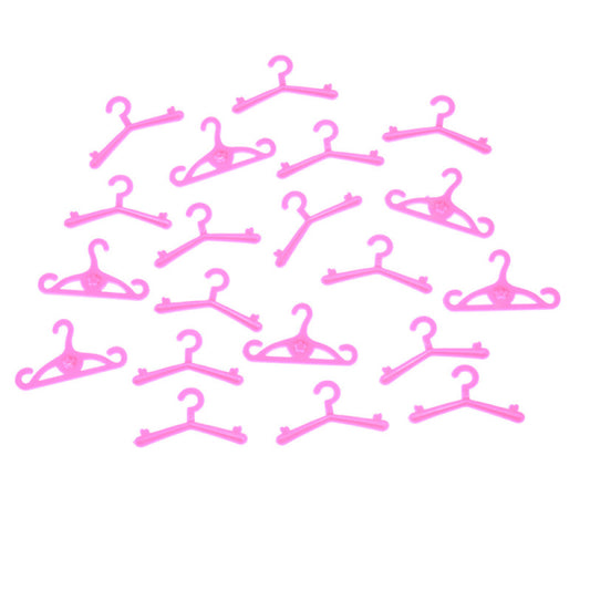 20 pcs/lot Pink Hangers Dress Clothes Accessories For Barbie Doll 0 V1188-CAQQ-9507-1