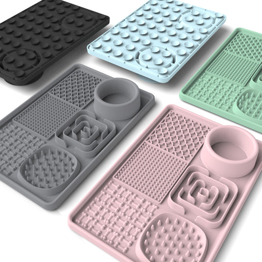 Dog Lick Mat Pink Square Food Bowl V1188-CE-880140