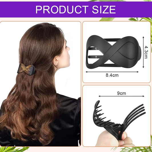 4pcs Matte French Style Hair Clips, Large Acrylic Hair Clips, Non-Slip Hair Clips, Thick Hair, Flat Hair V1188-CE-A00885