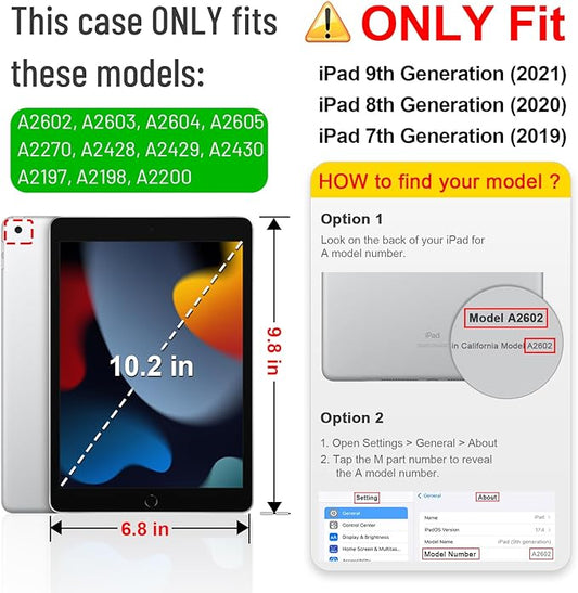 Fintie Rotating Case for iPad 10.2 inch iPad 9th 8th 7th Gen 360 Degree Auto Wake Sleep Black V1188-CE-Y1016-00010