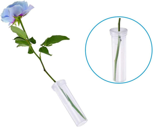 21 Pack 60ml Large Floral Tubes with Rack Holder for Milkweed Cuttings, Raising Caterpillars, Monarchs, V1188-CYX-DP-174