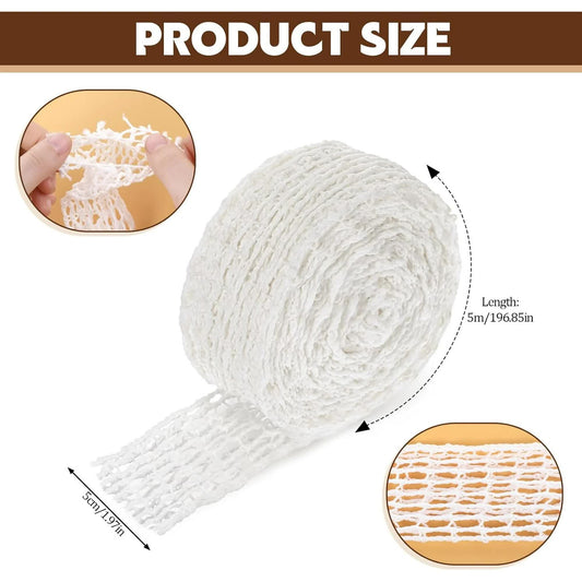 16.4ft Meat Netting Roll, Size 18, Elastic Smoked Meat Beef Poultry Ham Netting Cooking Meat Twine Net Cooked V1188-CYX-J02-1515