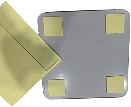 Glass Square Bathroom Wall Hanging Mirror with Two Side Tapes (Multicolour, 20x20 cm, 7 7/8x7 7/8 Inch), V1188-CYX-LHJ-1551