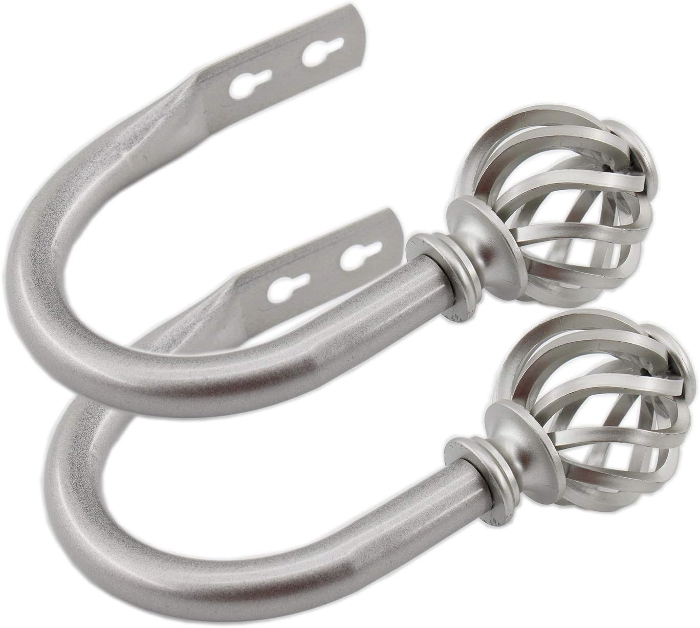 2 Pack Curtain Holdbacks, U Shaped Wall Mounted Curtain Tieback Hooks Drapery Tiebacks Decorative Curtain V1188-CYX-LHJ-1984