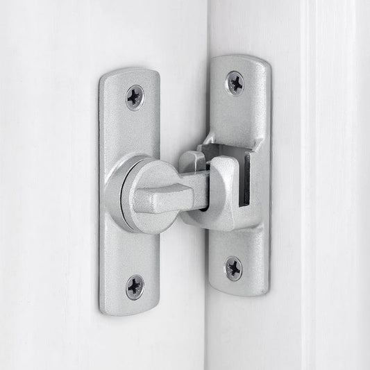 Silvery Barn Door Latches,90/180 Degree Gate Lock,Aluminum Alloy Right Angle Door Lock Latch,Flip Gate V1188-CYX-LHJ-236