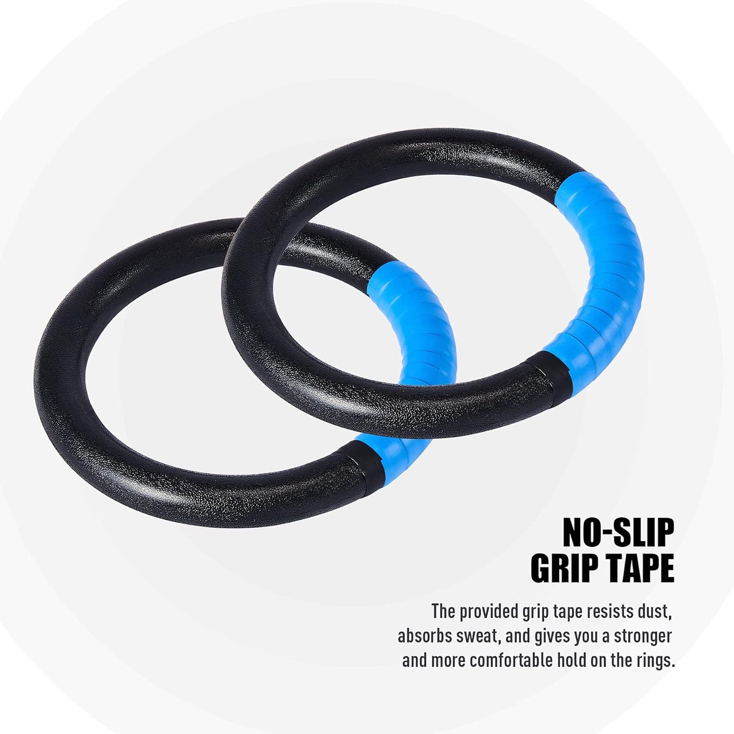 Gymnastic Rings, Exercise Olympic Rings with Adjustable Straps, Steel Buckles, Perfect for Workout, Strength V1188-CYX-LHJ-2943