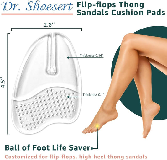 Gel Metatarsal Pads for Flip-Flops Thong Sandals, Ball of Foot Cushion Inserts Relieve All Day Forefoot Pain V1188-CYX-LHJ-427