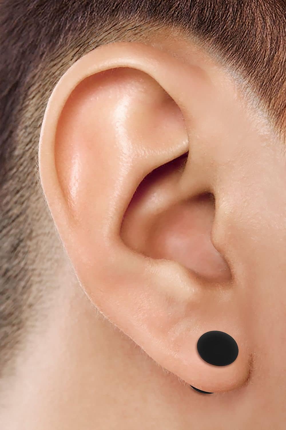 KJM FASHION 6 x Black Silicone Double Flared Ear Stretcher Expander 6pcs 12mm BL SN WT 6pcs 12mm BL SN WT V1188-CYX-LHJ-489