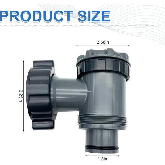 Pool Pump Replacement Parts Inlet and Outlet Valve Compatible with Coleman Intex Bestway for 1-1/2 Inch Hose V1188-JAR108-07154-1