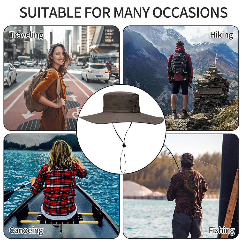 UV Protection Sun Hats for Hiking and Safari, Wide Brim Cap V1188-JAR108-08300