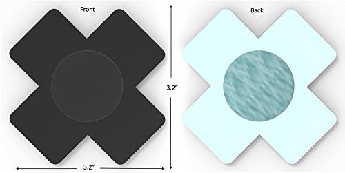 10-pack Disposable X, Plus Sign, Cross Self-Adhesive Satin Nipple Cover Pasties Stickers Black Black Black V1188-JAR108-25025-1